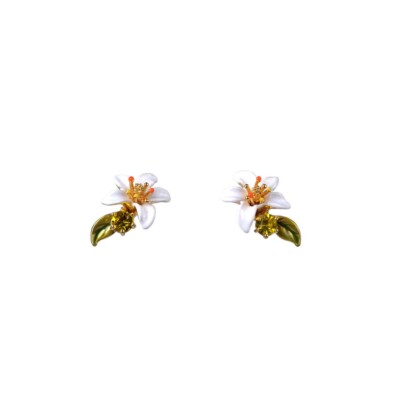 Orange blossom stud earrings